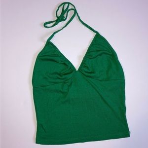 Sunday Best Green Polly Halter Top